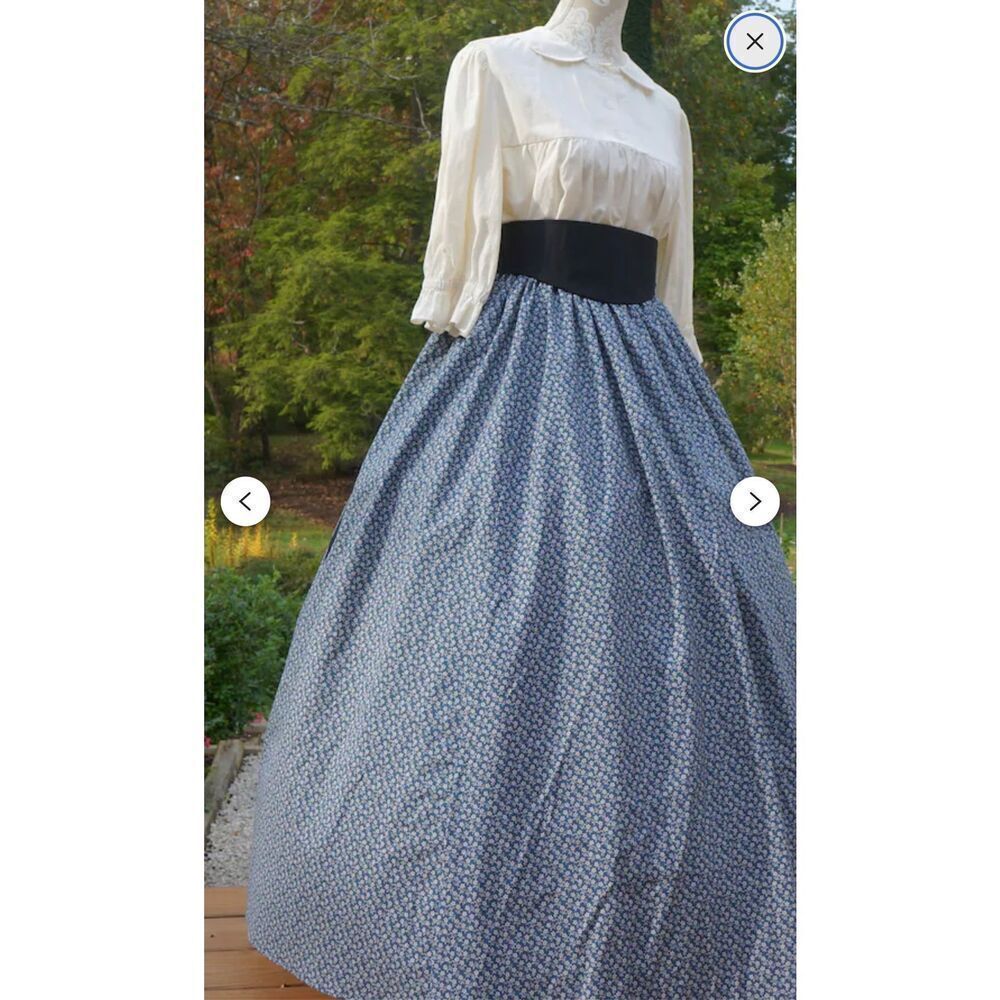 Cottagecore Vintage Home made Prairie Maxi Long Homesteader Skirt Small